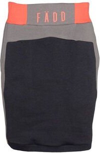 FÄDD Damen Rock aus Bio-Baumwolle und recyceltem Polyester in Blau und Grau