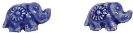 Schönes aus Indochina Schmuck Ohrstecker Elefant Keramik