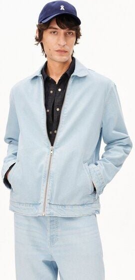 ARMEDANGELS HARRINGTON DENIM Herren Overshirt aus recyceltem Baumwoll Mix