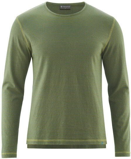 Thumbnail - HempAge Herren Langarmshirt gestreift Hanf/Biobaumwolle