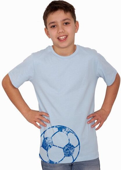 HANDGEDRUCKT "Fußball" Unisex Kinder T-Shirt