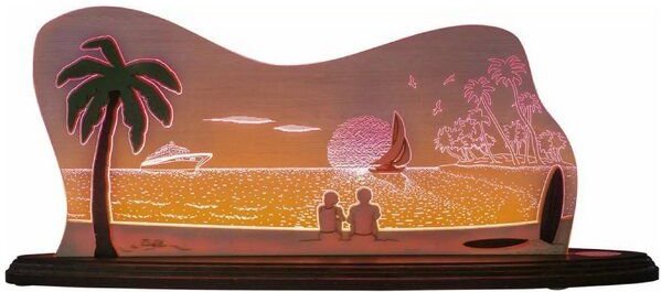 Weigla® Holzkunst Die Motivleuchte „Südsee" 3 D Effect