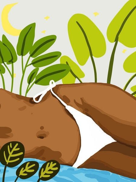 Photocircle Poster / Leinwandbild - Is it Summer yet Modern Bohemian Black Woman