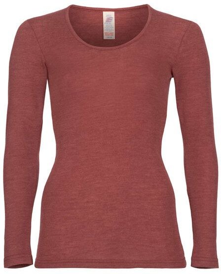 Engel natur Damen Unterhemd Langarm Bio-Schurwolle/Seide