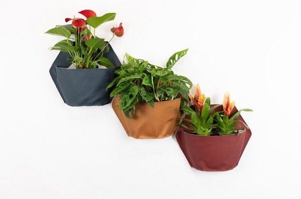 CitySens Packung mit 3 Bunten Wand-Blumentöpfen aus hochwertigen Altstoffen