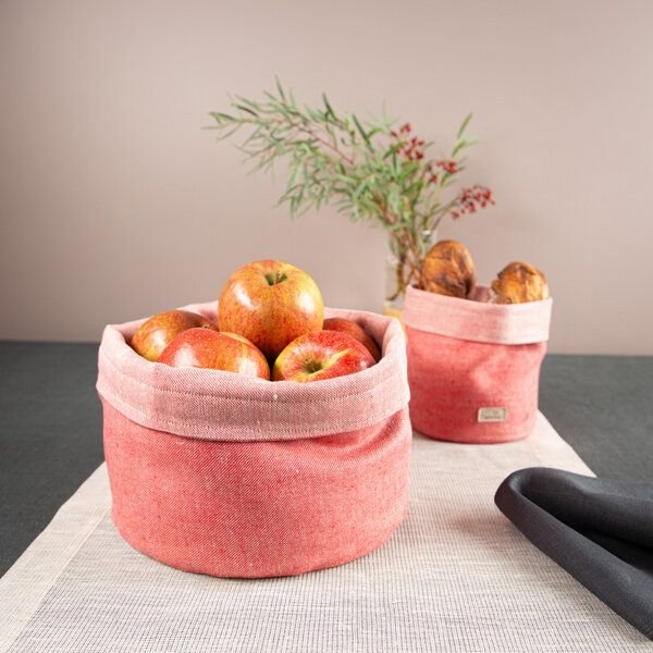 nahtur-design Brotkorb, Obstkorb oder Utensilo aus Bioleinen