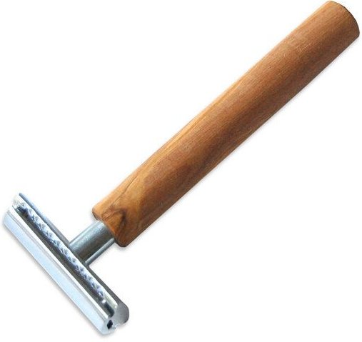 Olivenholz erleben Rasierhobel KLASSIK mit Griff Watzmann aus Olivenholz