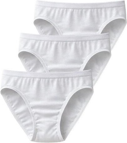 Haasis Bodywear Damen Mini Slip m. Glanzgummi, 3er Pack, Bio Baumwolle