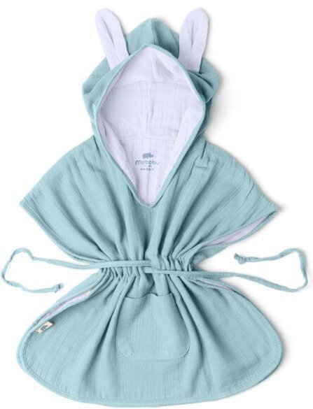 Mababu Musselin Badeponcho aus 100% Bio-Baumwolle, OEKO-TEX® STANDARD 100 & GOTS zertifiziert, für Kinder (1-3 Jahre, 4-...