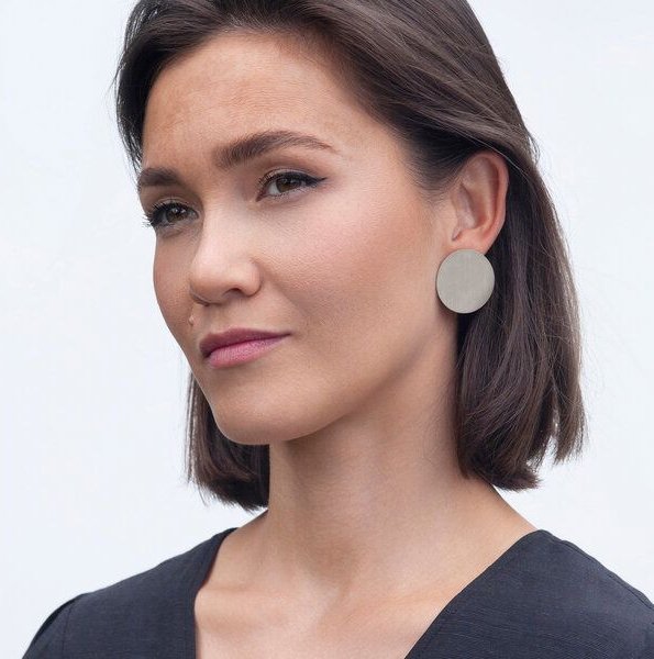 ALEXASCHA Große Ohrringe aus Edelstahl | Wasserfeste Ohrstecker Gold, Silber, Rosegold