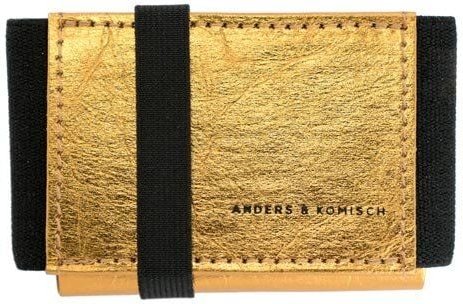 ANDERS & KOMISCH Mini Portemonnaie mit Münzfach. klein, leicht, kompakt. - A&K MINI Gold