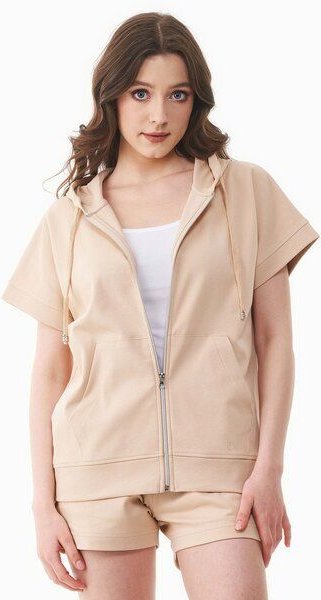 Thumbnail - ORGANICATION Leichte Full-Zip Kurzarm-Hoodie aus Bio-Baumwolle