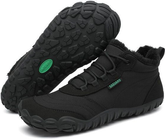 SAGUARO Barfuß-Schuhe vegan Winter-Stiefel warm & weich gefüttert Boots