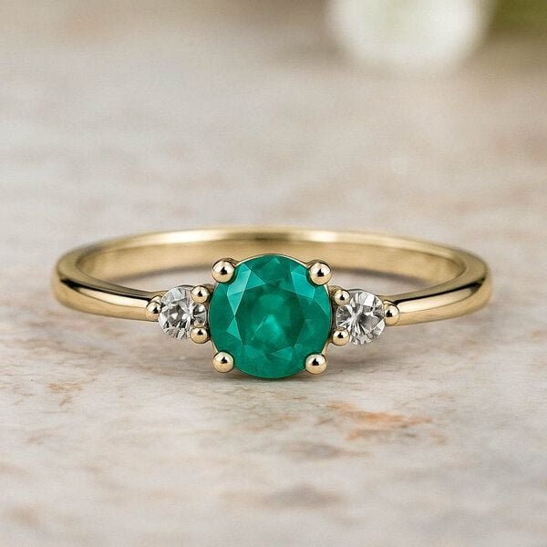 Spirit of Island Gold Ring | Smaragd & Diamanten Paar