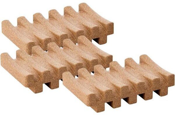 Kork-Deko 3er-Pack Seifenablage aus Kork | Kork-Seifenschale | 13,5x8x3cm