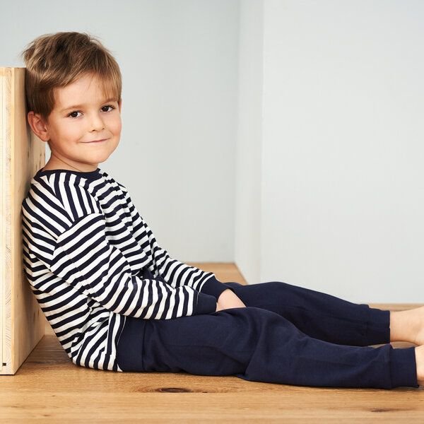 Living Crafts Kinder Schlafanzug aus 100% Bio-Baumwolle - ELEPHANT