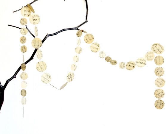 renna deluxe Girlande aus Noten