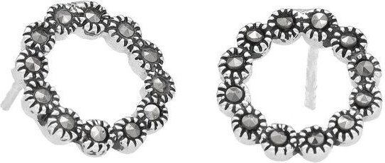 pakilia Silber Ohrringe Pyrit-Steinchen Fair-Trade und handmade