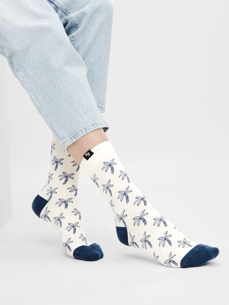 Natural Vibes Palmen Socken Bio GOTS | Bunte Socken | Herren Damen Socken