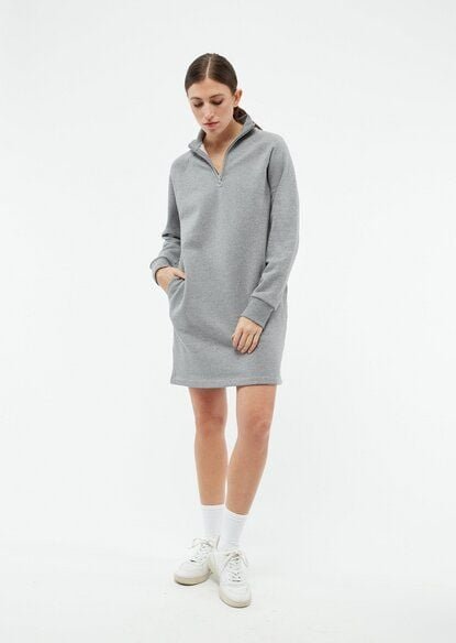 Givn Berlin Sweatdress GBMARNIE aus Bio-Baumwolle mit Seitentaschen - Grey Melange