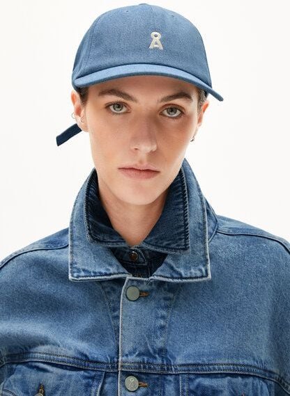 Thumbnail - ARMEDANGELS YENAAS DENIM INDIGO Unisex Kappe aus Bio-Baumwolle