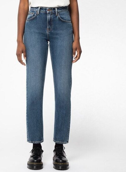 Nudie Jeans Damen Jeans - Straight Sally - aus einem Baumwolle/Elasthan Mix
