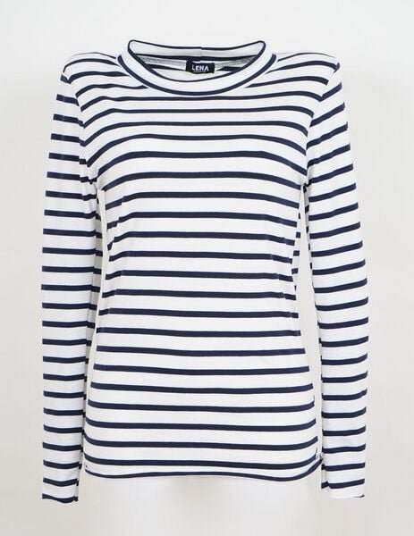 Lena Schokolade Langarm Streifen aus Bio-Jersey