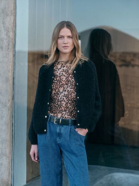 LANIUS Stehkragenshirt aus TENCEL Lyocell