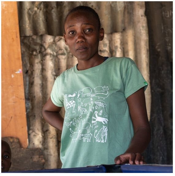 Kipepeo-Clothing Damen T-Shirt aus Bio-Baumwolle SERENGETI Mintgrün