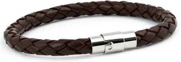 Simaru Handgeflochtene Echtlederarmband für Damen & Herren mit Magnetverschluss