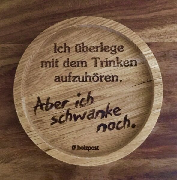 holzpost Untersetzer aus massiver EICHE