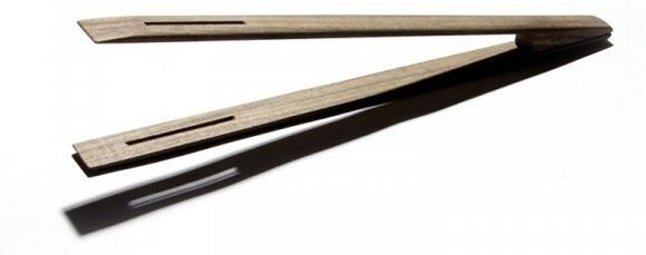 Side by Side Zange aus Nussbaumholz, Antipastizange