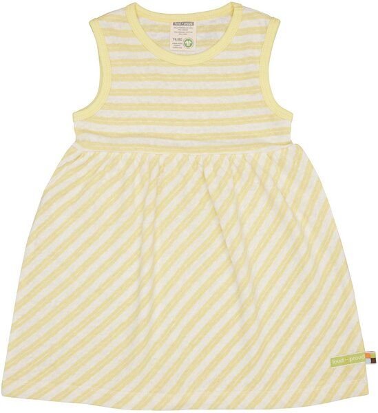 loud + proud Babys & Kinder Kleid Streifen mit Leinen, GOTS-zertifiziert
