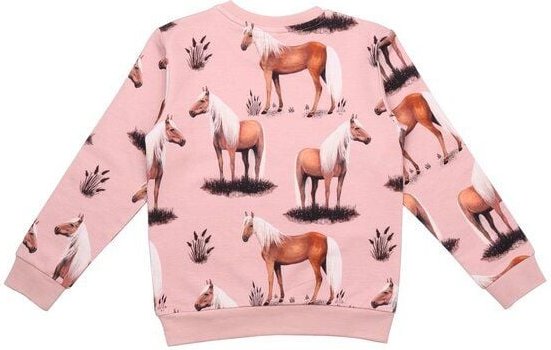 Walkiddy Bio Baby Sweatshirt Rosa - Nachhaltiges Pferde-Motiv, 95% Bio-Baumwolle, GOTS zertifiziert, hypoallergen, umwel...