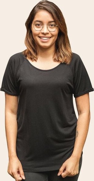 päfjes Basic - Fair gehandeltes Rolled Sleeve Frauen T-Shirt - Modal