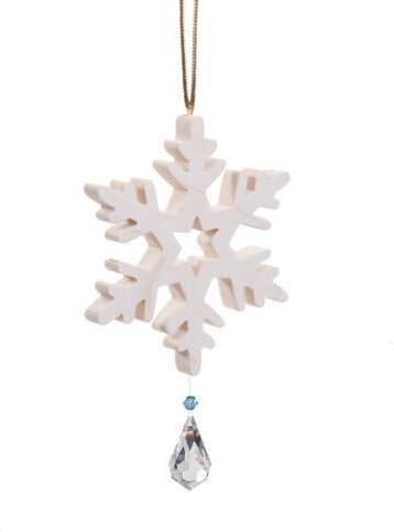 ReineNatur Weihnachtsbaum - Anhänger – Schneeflocke – Ahorn - Kristall