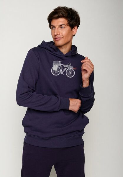GREENBOMB Bike Night Star - Kuschliger Hoodie aus Bio-Baumwolle / hochwertiger Print / GOTS / Fair & Vegan