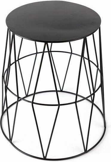 El Puente Schwarzer Hocker aus Eisen