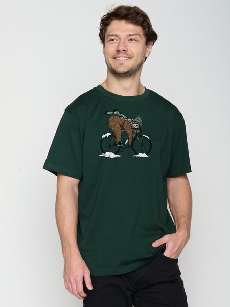 GREENBOMB Animal Sloth Ice Fusion - Lässiges T-Shirt aus Bio-Baumwolle / hochwertiger Print / GOTS / Fair & Vegan