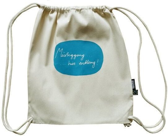 Cherry Bomb Turnbeutel, Fairtrade Bio Baumwolle. Müßiggang. Mit Handsiebdruck.