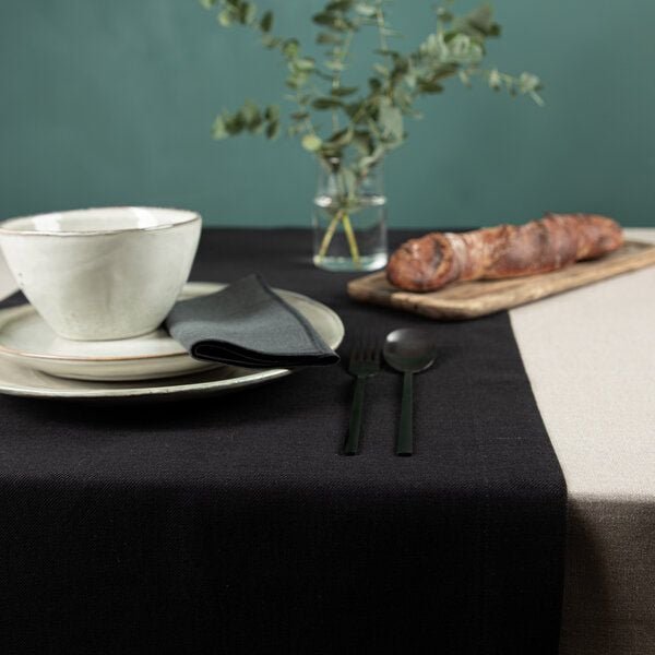 nahtur-design Tischläufer aus 100% BioLeinen | Leinendenim