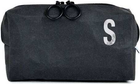 renna deluxe Kulturbeutel oder Kosmetiktasche mit Monogramm, vegan, SCHWARZ