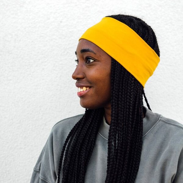 Liebe Deinen Planeten Bio Sportstirnband Basic aus elastischem Baumwoll Jersey in vielen Farben