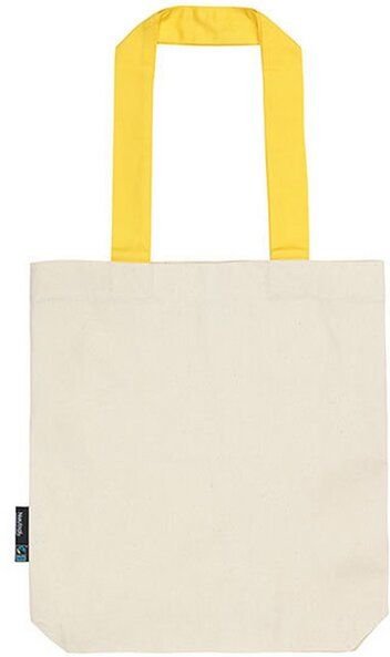 Neutral® Baumwolltasche Einkaufstasche Shopper Kontrastfarbene Henkel
