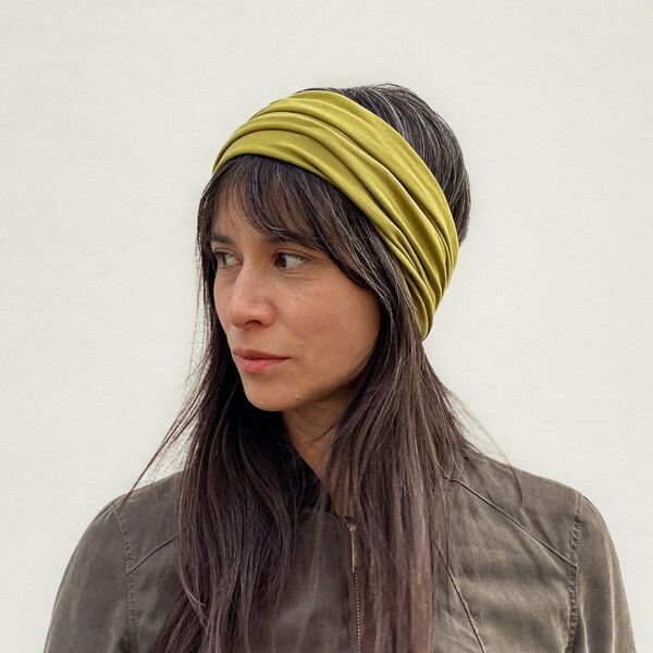 Liebe Deinen Planeten Bio breites Jersey Stirnband BASIC in vielen Farben aus elastischem Bio Baumwoll Jersey