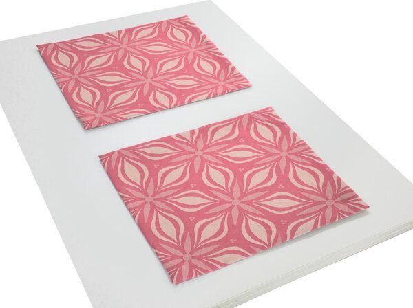 Nature by Adam Tischset 2er Pack aus 100% Bio-Baumwolle - Made in Germany - Retro Floret