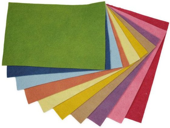 Wollmanufaktur Filges Bastelfilz, Filzplatten, 20x30cm - 10 Platten
