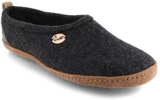 WoolFit Homeoffice Hausschuhe 'Highland' aus 100% Wolle mit vegetabiler Ledersohle