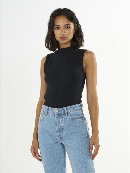 KnowledgeCotton Apparel Ripptop - High neck rib top - aus Bio-Baumwolle