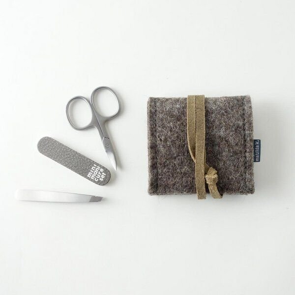 matilda k. manufaktur mini-maniküre-set 'ella' aus Wollfilz braun